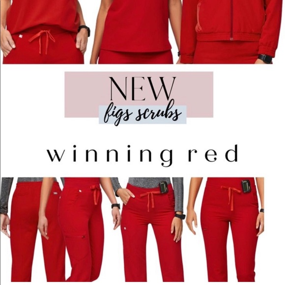 SOLD ON MERC FIGS Winning Red scrub set - Picture 2 of 3